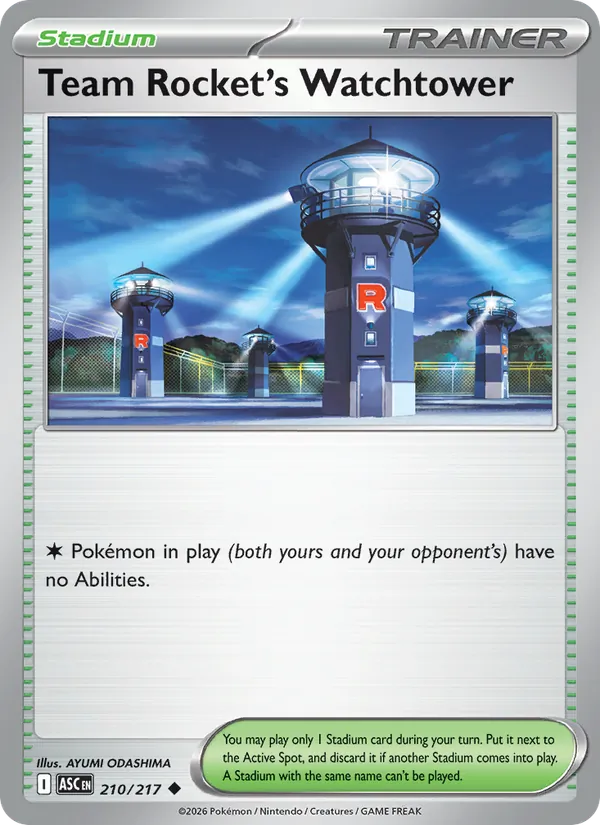 Carta Team Rocket's Watchtower, Ascended Heroes 210
