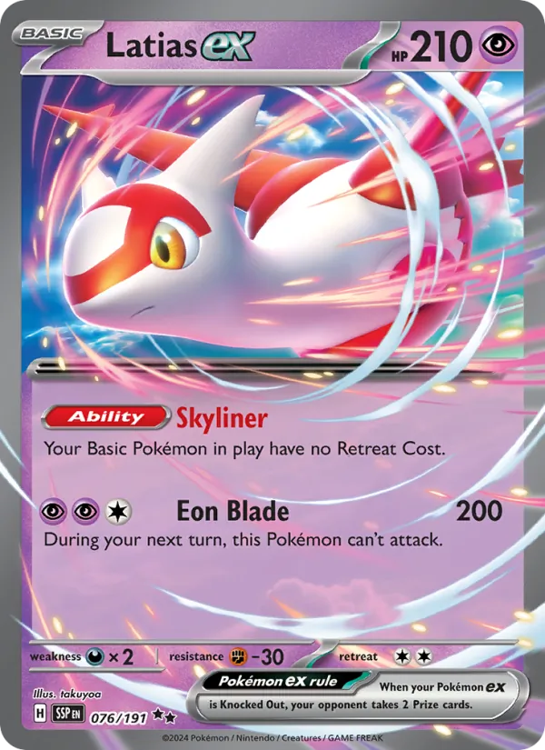 Carta Latias ex, Surging Sparks 76