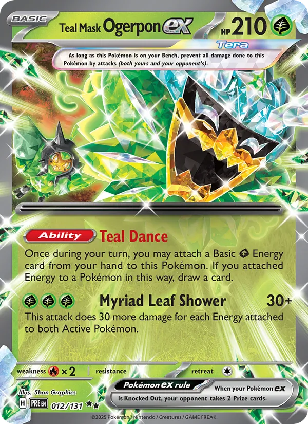 Carta Teal Mask Ogerpon ex, Prismatic Evolutions 12