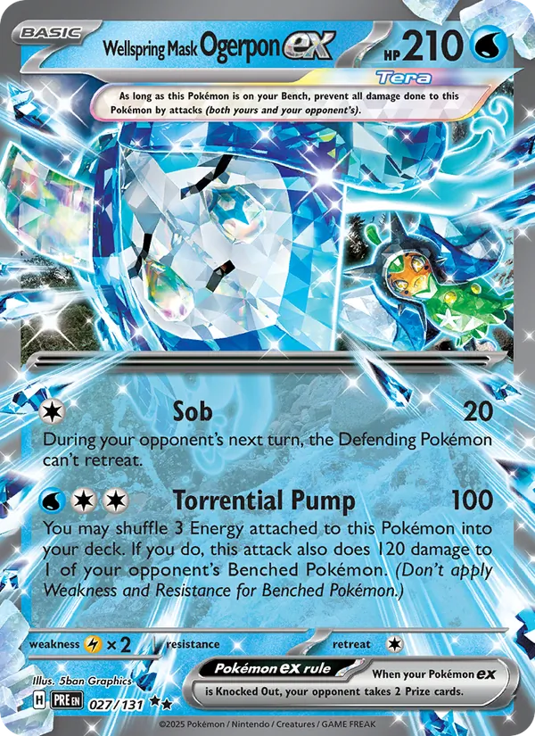 Carta Wellspring Mask Ogerpon ex, Prismatic Evolutions 27